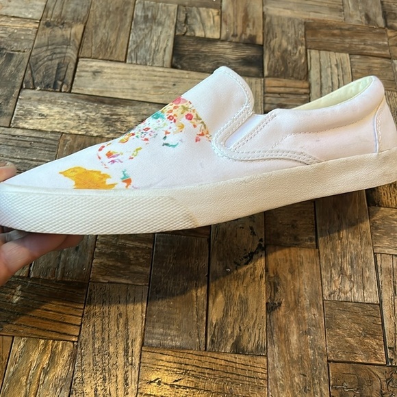 Bucketfeet World Map Slip On Shoes Rubber Sole Womens Size 9.5 - Picture 9 of 9